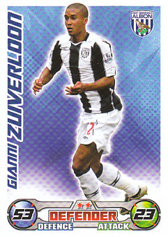 Gianni Zuiverloon West Bromwich Albion 2008/09 Topps Match Attax #313
